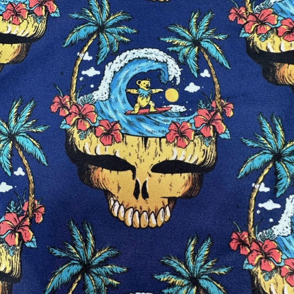 Section 119 Grateful Dead Board Shorts Men's 44 Navy Tropical Surf‎ Bear Skull